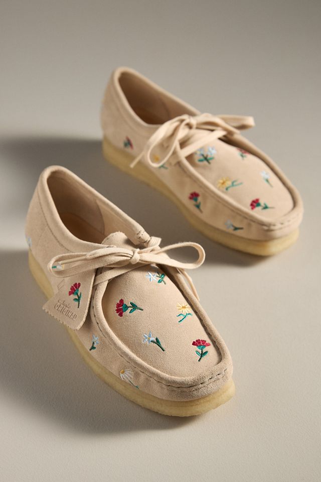 Clarks Wallabee Floral Flats #1