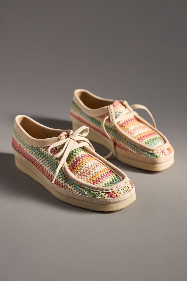 Clarks Wallabee Multicolor Raffia Flats | Anthropologie