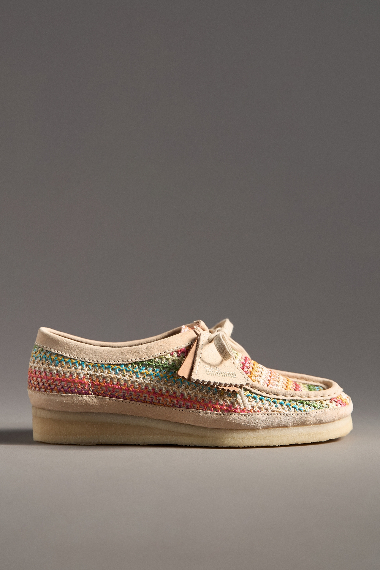 Clarks Wallabee Multicolor Raffia Flats