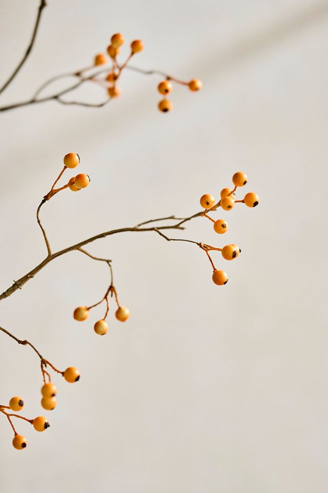 Faux Yellow Berry Spray #1