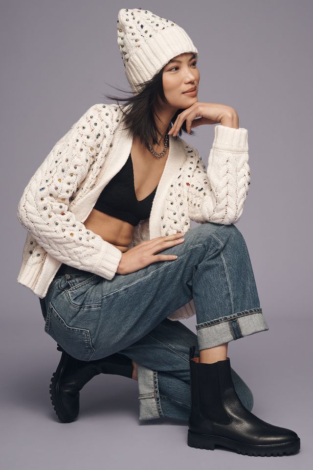 Maeve Jewel Cable-Knit Cardigan #2