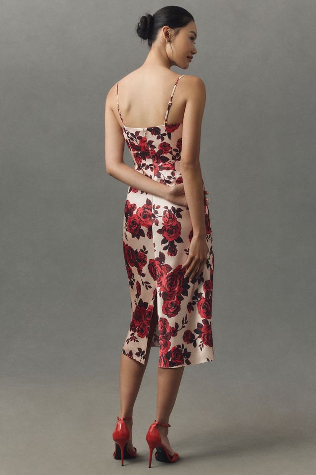 Sachin & Babi Sienna Stretch Satin Midi Dress #1