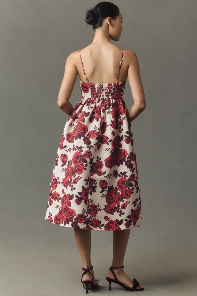 Sachin & Babi Sloane Taffeta Double-Bow Pleated Midi Dress #2