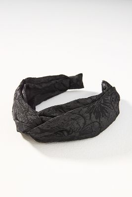 BY ANTHROPOLOGIE FLORAL BROCADE TWIST HEADBAND 