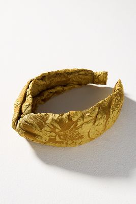 BY ANTHROPOLOGIE FLORAL BROCADE TWIST HEADBAND 