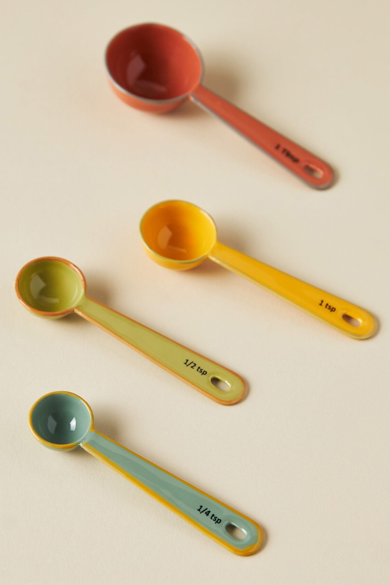 Enamel Measuring Spoons, Set of 4