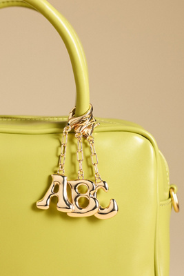 By Anthropologie Bubble Letter Monogram Bag Charm In Alphabet