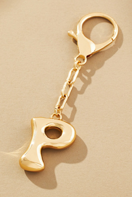 Bubble Letter Monogram Bag Charm