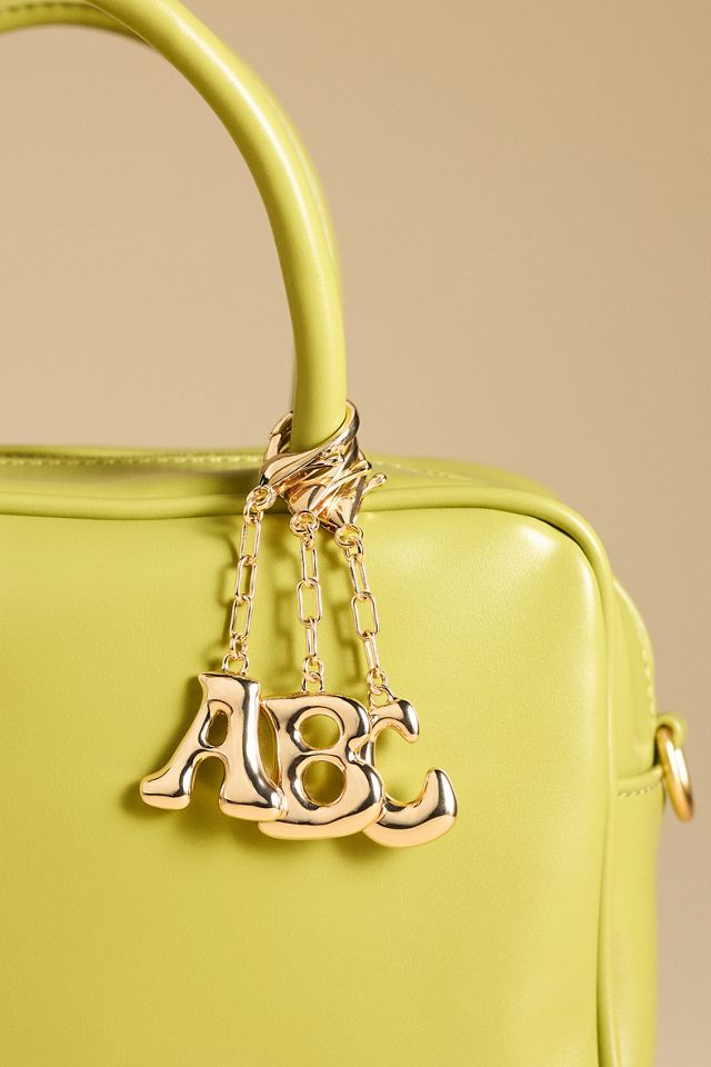 Bubble Letter Monogram Bag Charm