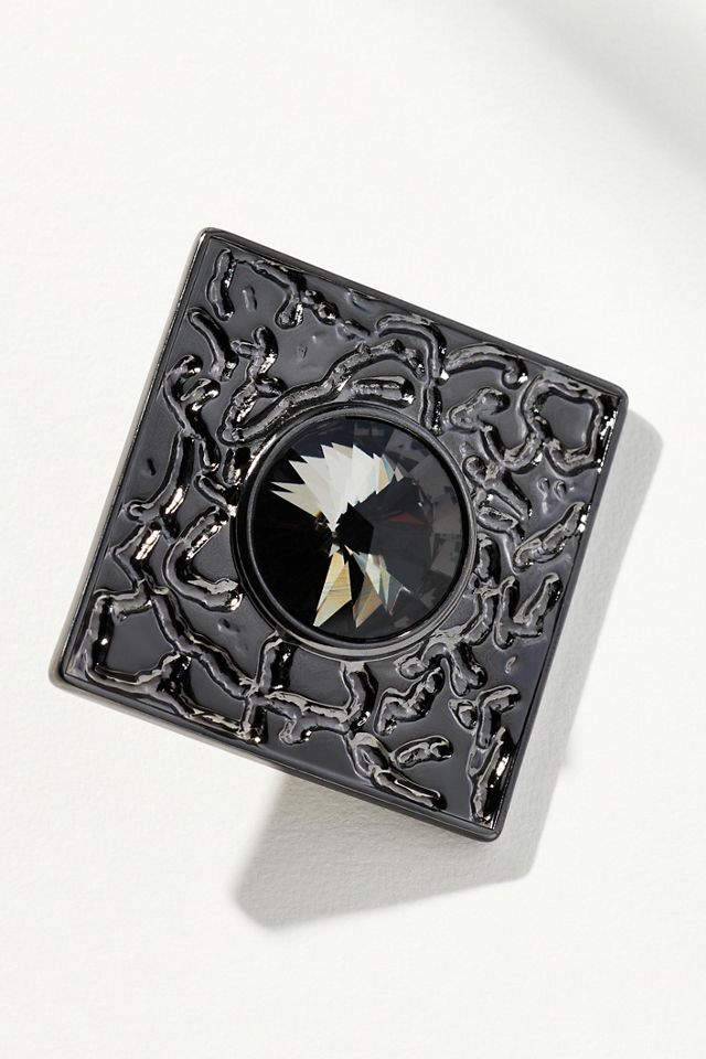 Crystal Square Post Earrings #3
