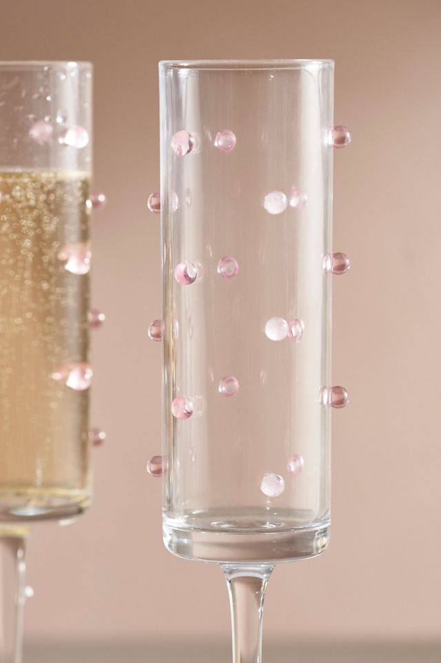 Pink Confetti Flutes, Set of 2 #1