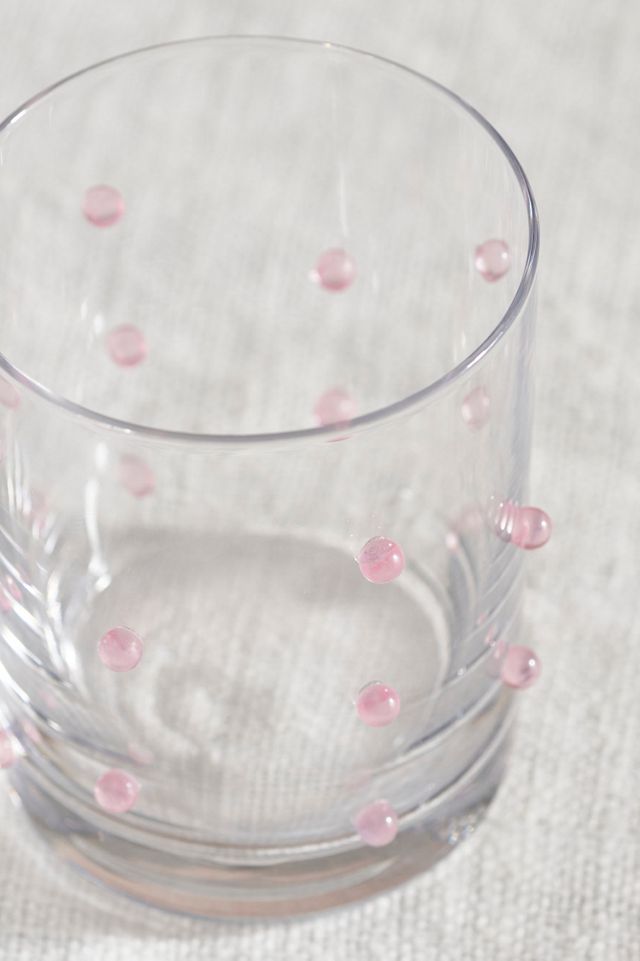 Pink Confetti Double Old Fashioned Glasses, Set of 2 #1