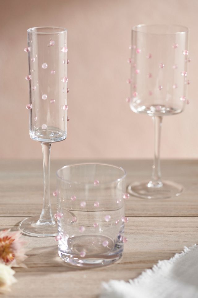 Pink Confetti Double Old Fashioned Glasses, Set of 2 #2