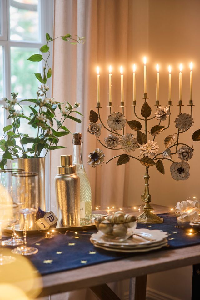 Floral Menorah, Tall #2