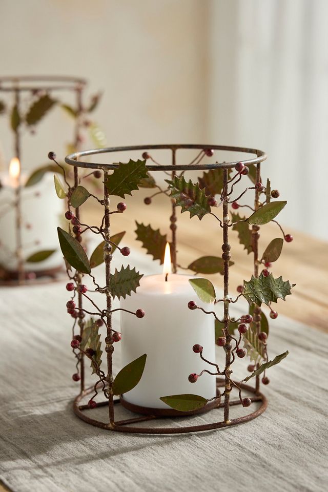 Holly Votive Holder #1