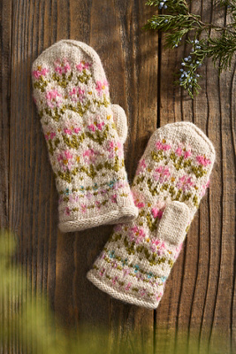 Terrain Leelu Wool + Fleece Mittens In Beige