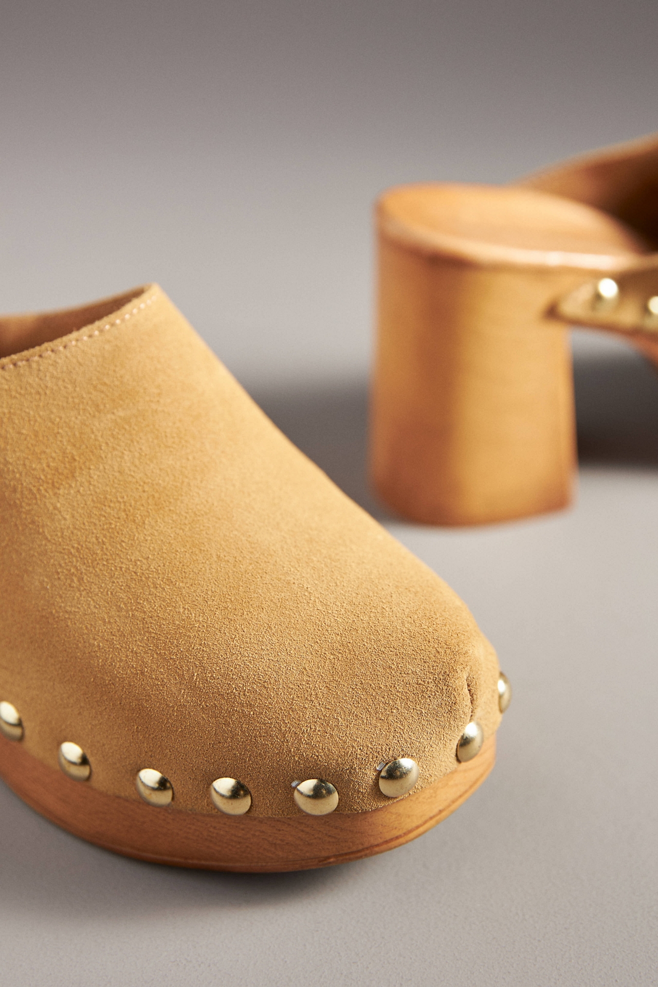 By Anthropologie Wood-Bottom Clog Heels