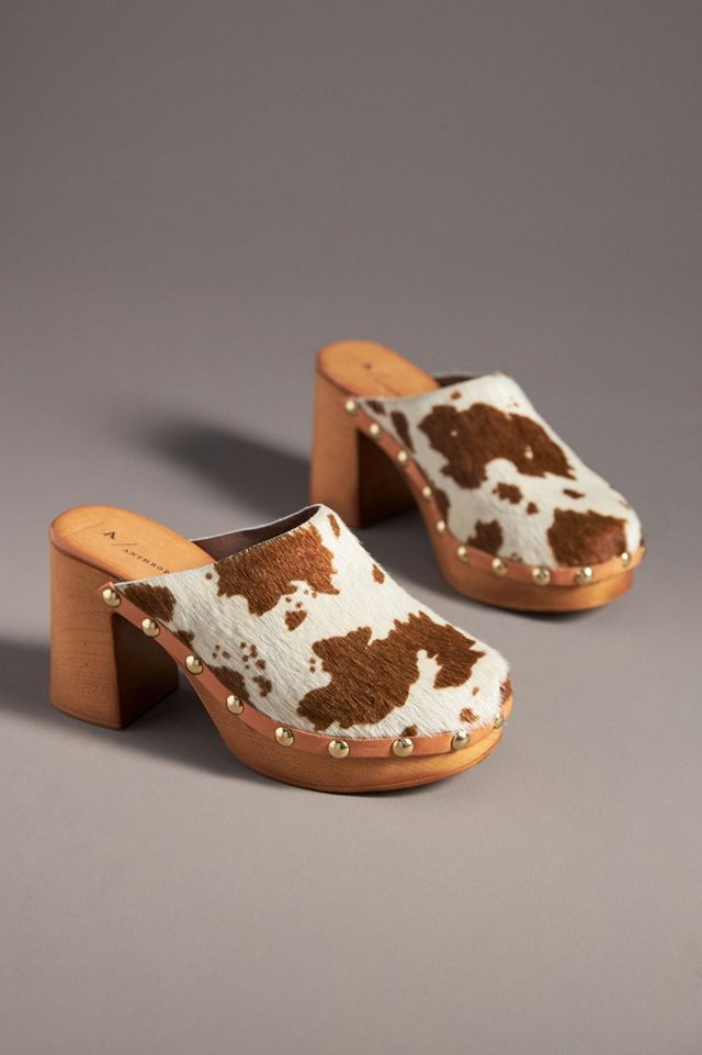 By Anthropologie Wood-Bottom Clog Heels #3
