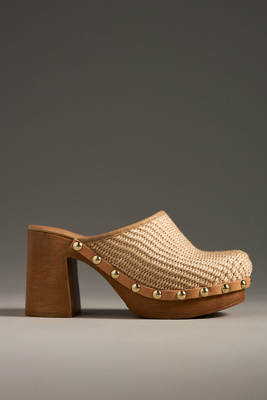 Wood-Bottom Clog Heels