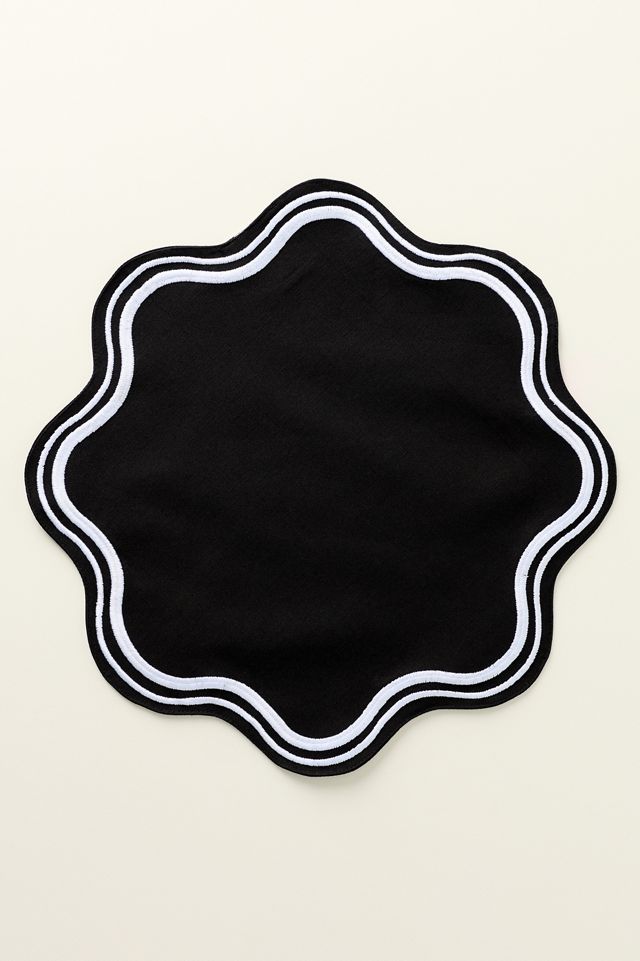 Madeline Embroidered Round Placemat #1