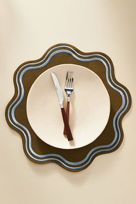 Madeline Embroidered Round Placemat