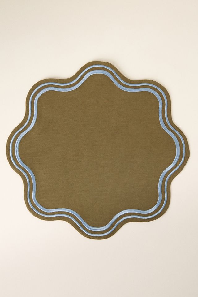 Madeline Embroidered Round Placemat #2