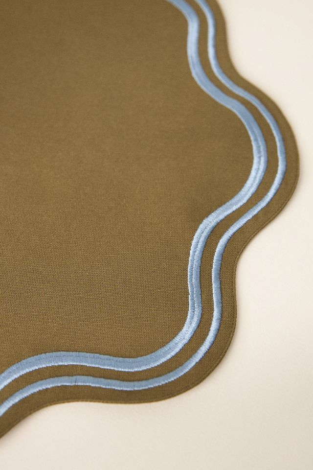 Madeline Embroidered Round Placemat #3