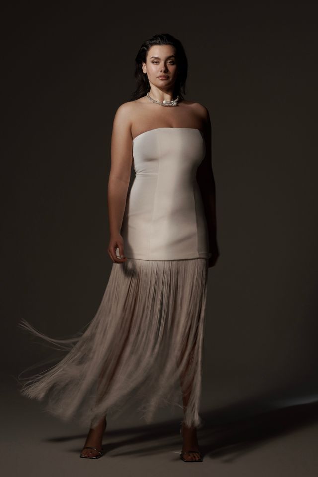 Mare Mare Strapless Fringe Hem Maxi Dress | Anthropologie