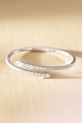 Nadri Emerald Isle Bypass Bracelet In Silver