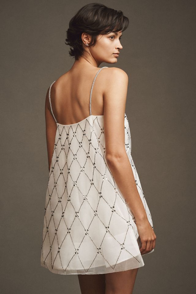 BHLDN Rhinestone Sleeveless Shift Mini Dress #1