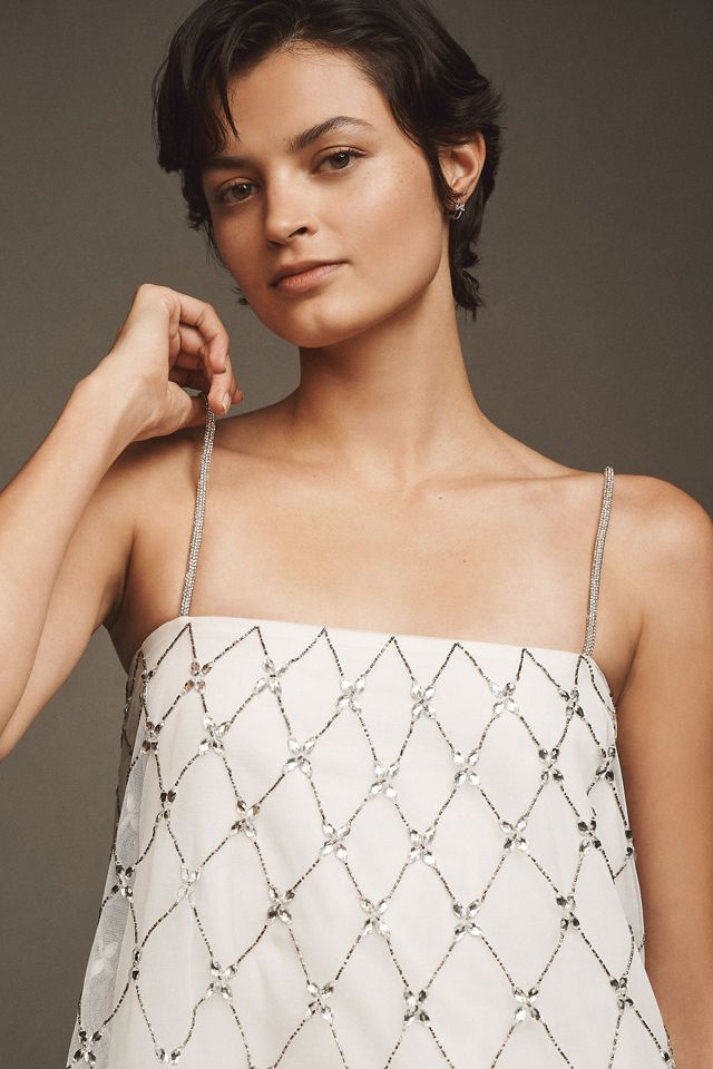 BHLDN Rhinestone Sleeveless Shift Mini Dress #3
