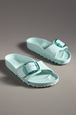 Shop Birkenstock Madrid Big Buckle Eva Sandals In Green