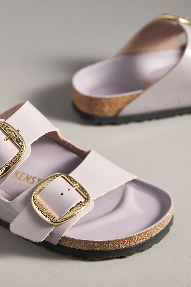 ファッション雑貨・小物その他 Arizona Big Buckle High Shine Hammered Sandals Birkenstock Arizona Big Hammered Buckle High Shine Sandals