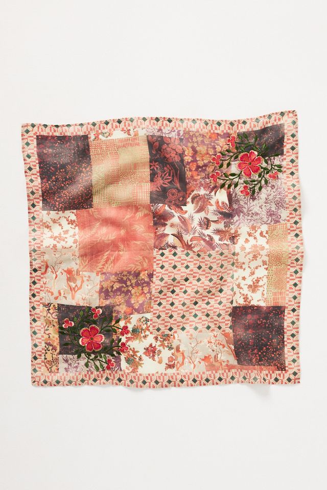 Embroidered Patch Scarf #1