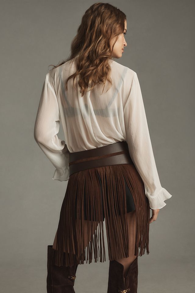 Suede Fringe Belt #2