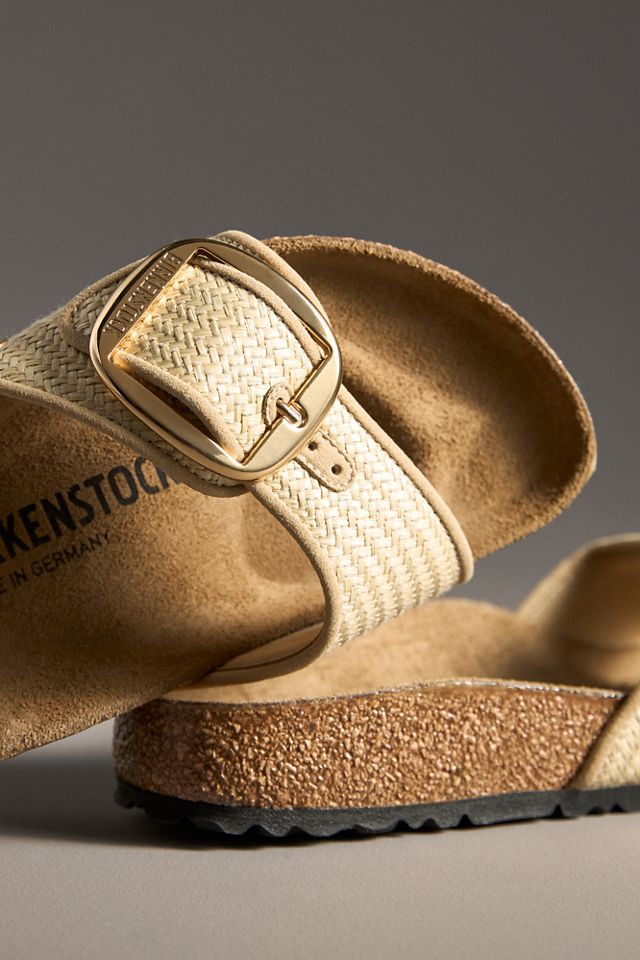 Birkenstock Madrid Big Buckle Raffia Sandals | Anthropologie