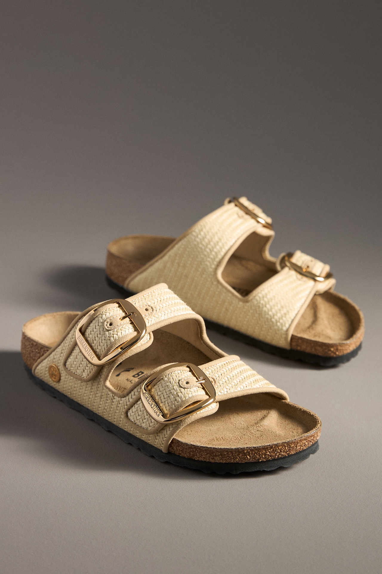 Birkenstock Arizona Big Buckle Raffia Sandals