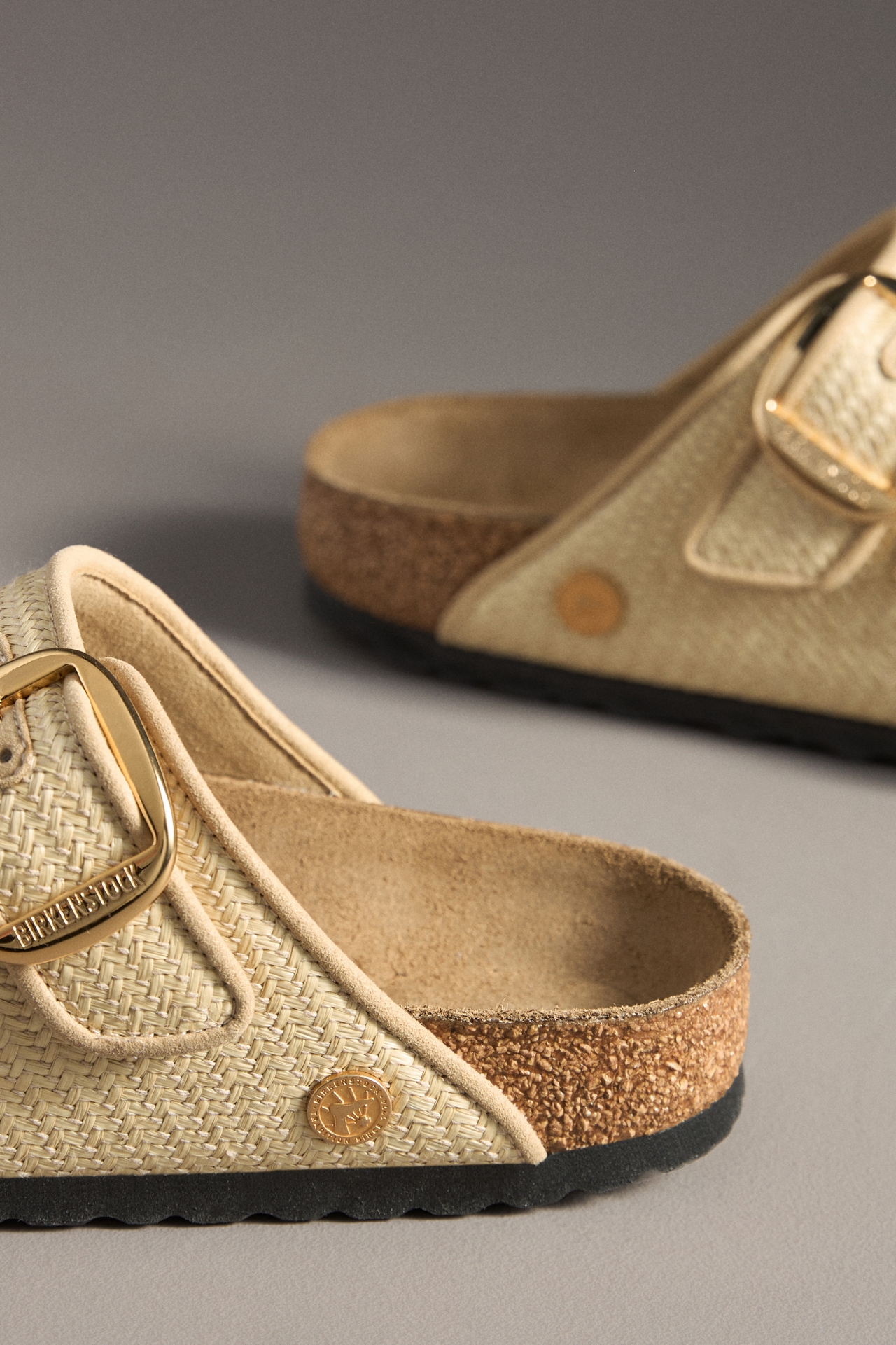 Birkenstock Arizona Big Buckle Raffia Sandals