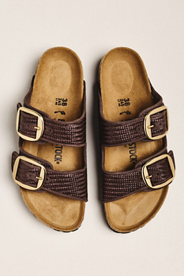 【定価50%OFF】BIRKENSTOCK Arizona / ナチュラルレザー Birkenstock Arizona Big Buckle Raffia Sandals | Anthropologie
