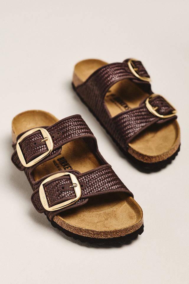 Birkenstock Arizona Big Buckle Raffia Sandals | Anthropologie