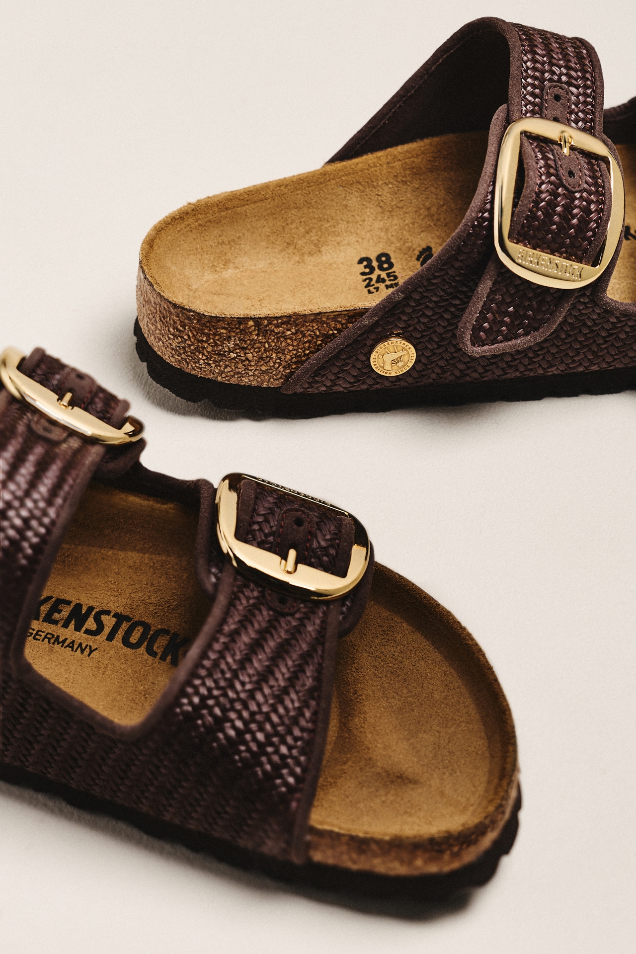 Birkenstock Arizona Big Buckle Raffia Sandals