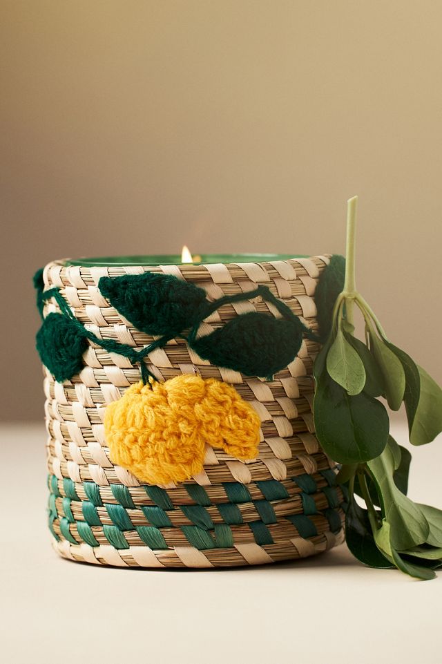 Woven Lemon Icon Floral Yuzu & Neroli Glass Candle #1