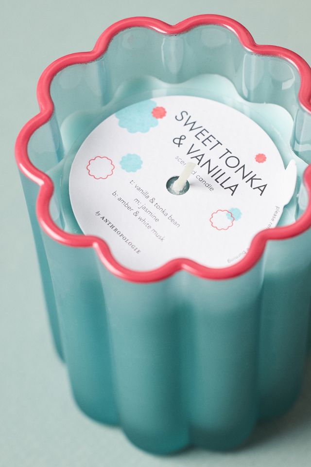 Scalloped Gourmand Sweet Tonka & Vanilla Glass Candle #2