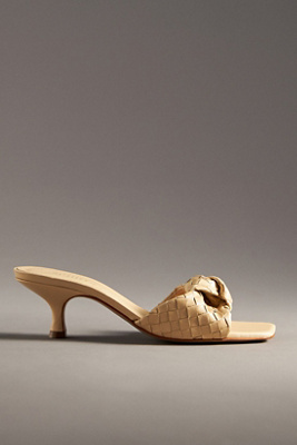 SCHUTZ KAREENA KNOT KITTEN-HEEL MULES 