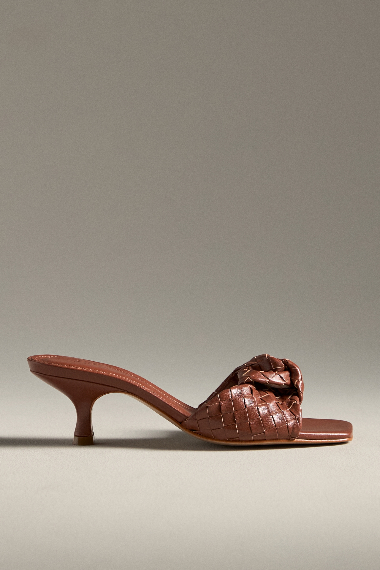 Schutz Kareena Knot Kitten-Heel Mules