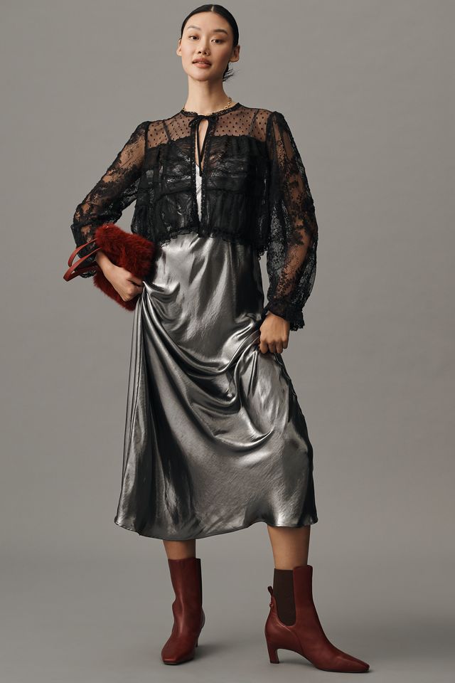 Anna Sui Lace Front-Tie Blouse #2