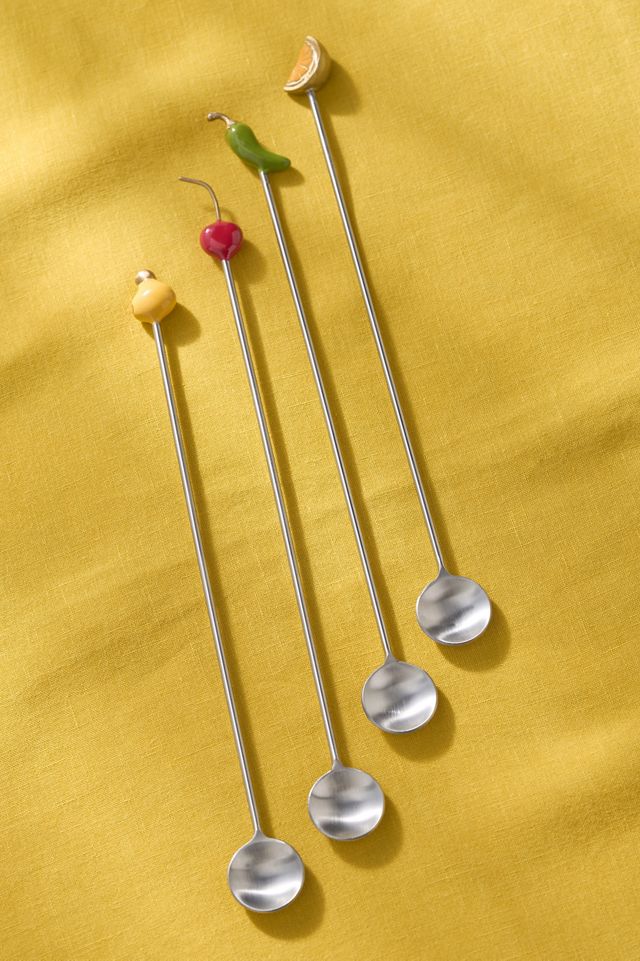 Garnish Cocktail Spoons, Set of 4 #1