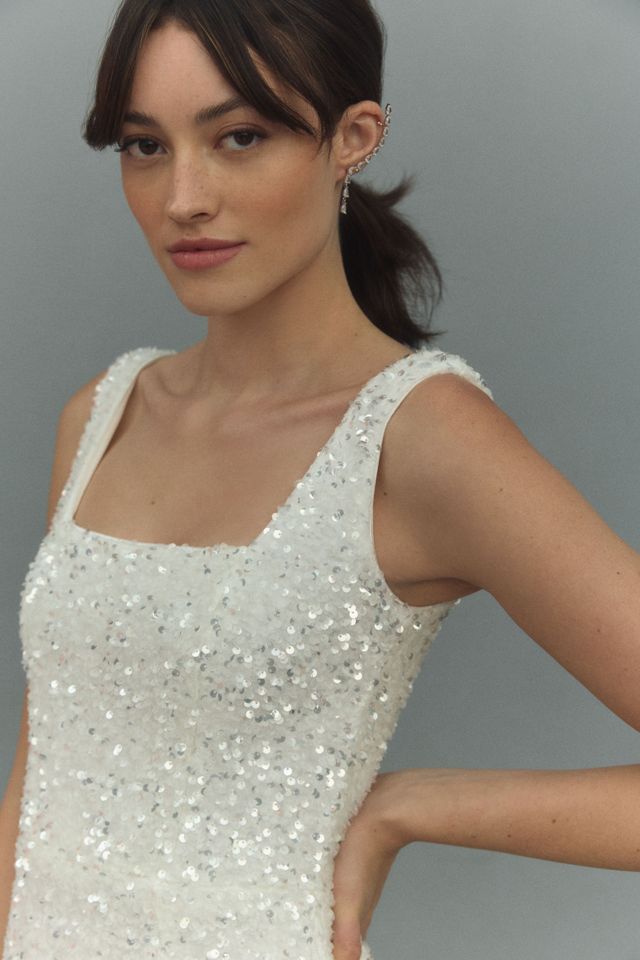 Helsi Marilyn Sleeveless Sequin Side-Slit Maxi Dress