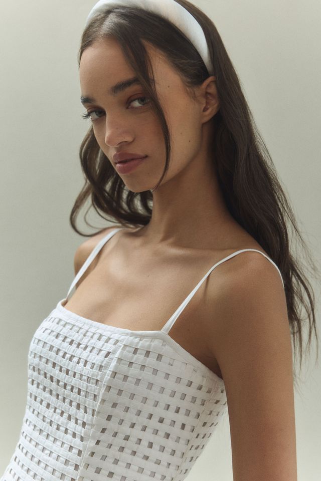 Cynthia Rowley Linen Lattice Mini Dress #3
