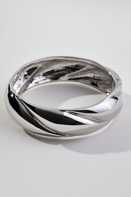 By Anthropologie Swirl Bangle Bracelet In Silver